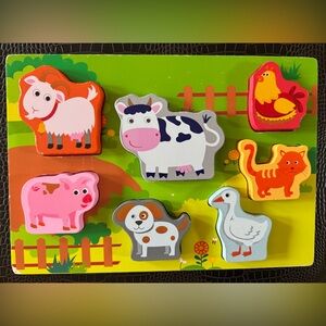 Playtive Wooden Farm Animal Chunky Puzzle
